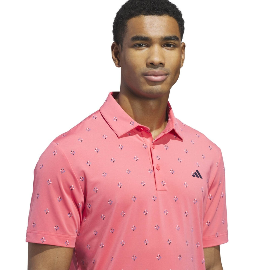 Polo Adidas Ultimate365 Essence Print Climacool - rose