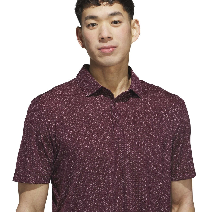 Adidas Ultimate365 Mesh Tango Print Climacool Polo Shirt - Red