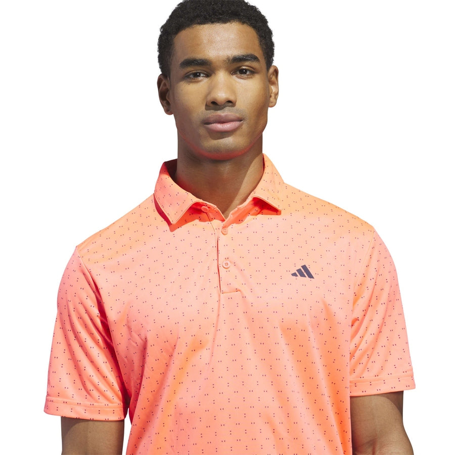 Polo Adidas Performance à imprimé texturé - orange