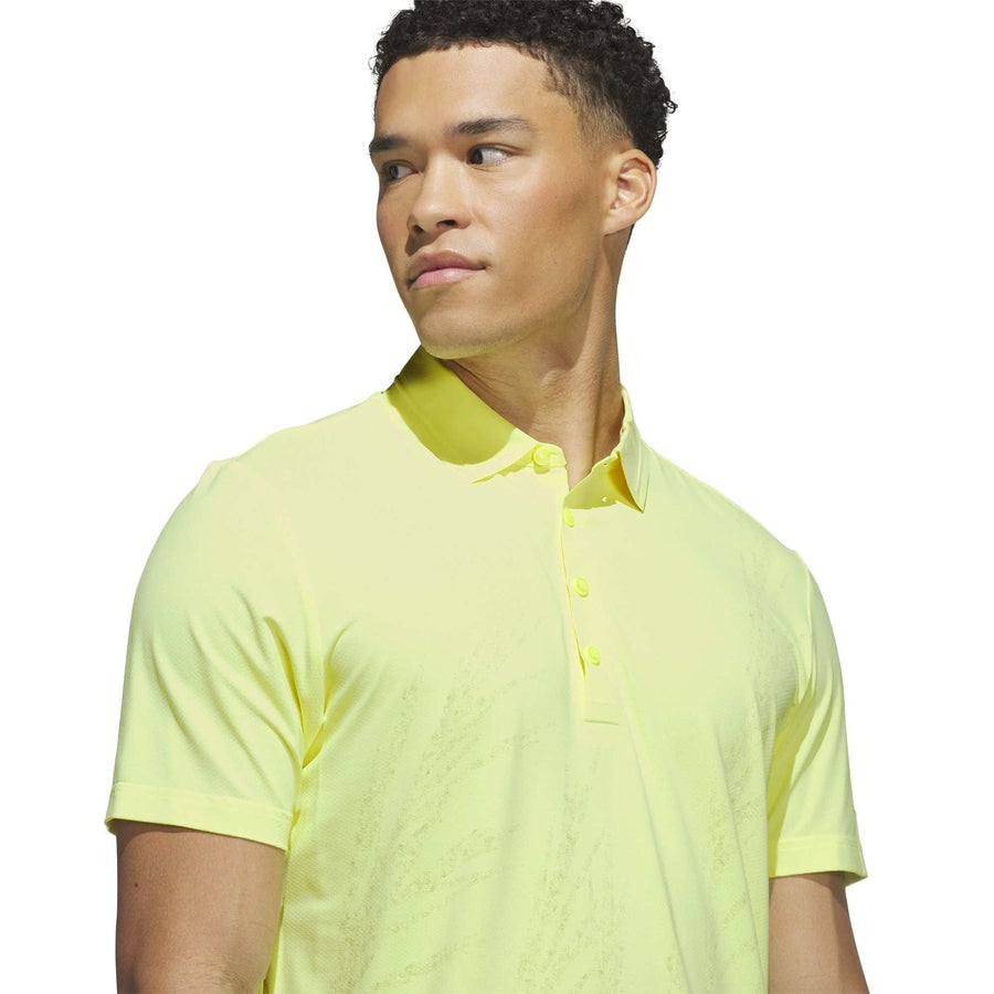 Adidas Ultimate365 Tour Cool Feeling Fescue Golf Polo - Yellow