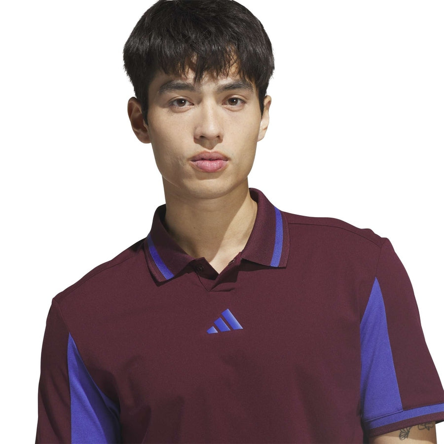 Polo Adidas Beyond The Course Vent Twistknit - rouge