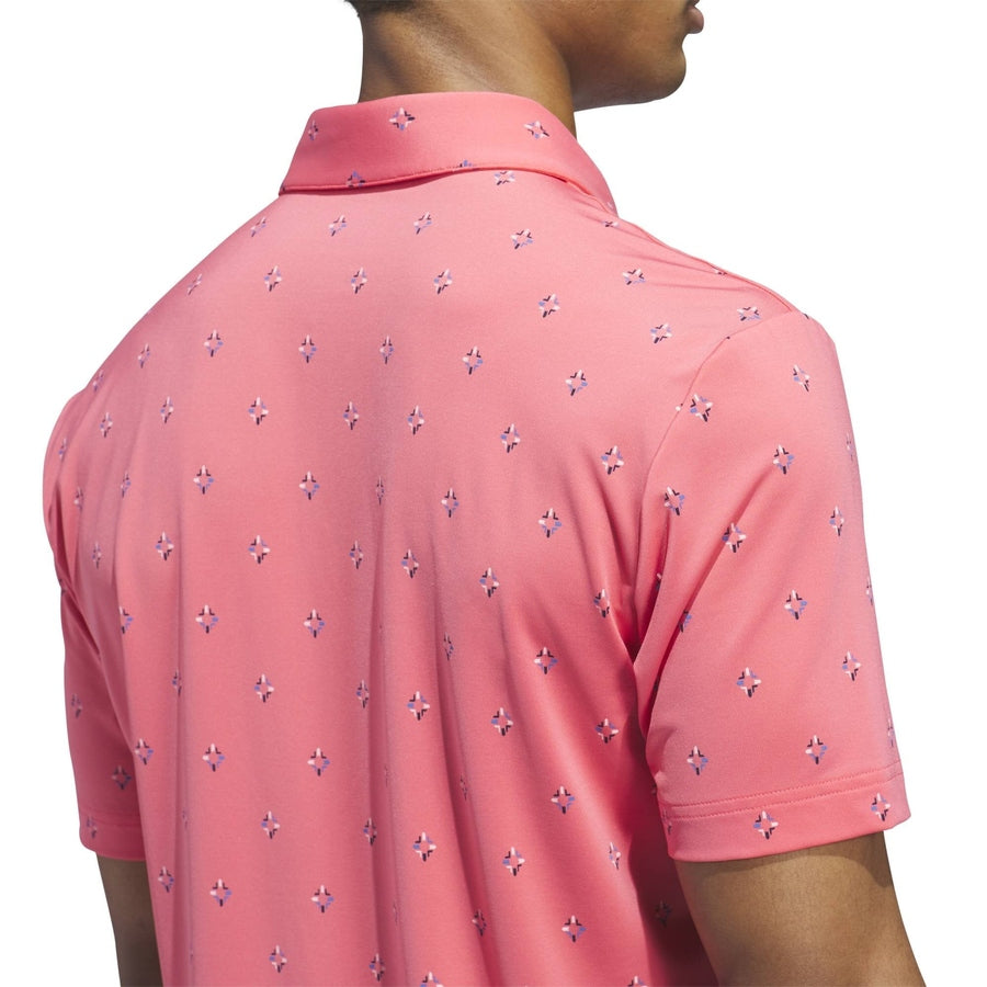 Polo Adidas Ultimate365 Essence Print Climacool - rose