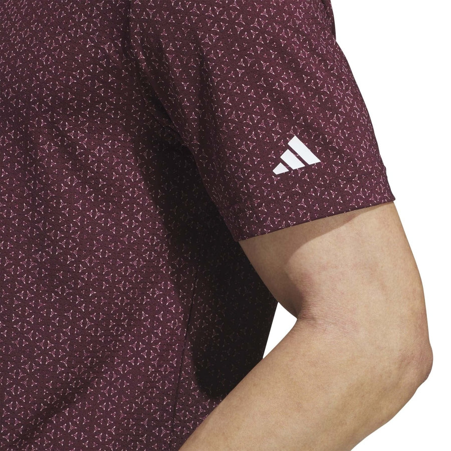Adidas Ultimate365 Mesh Tango Print Climacool Polo Shirt - Red