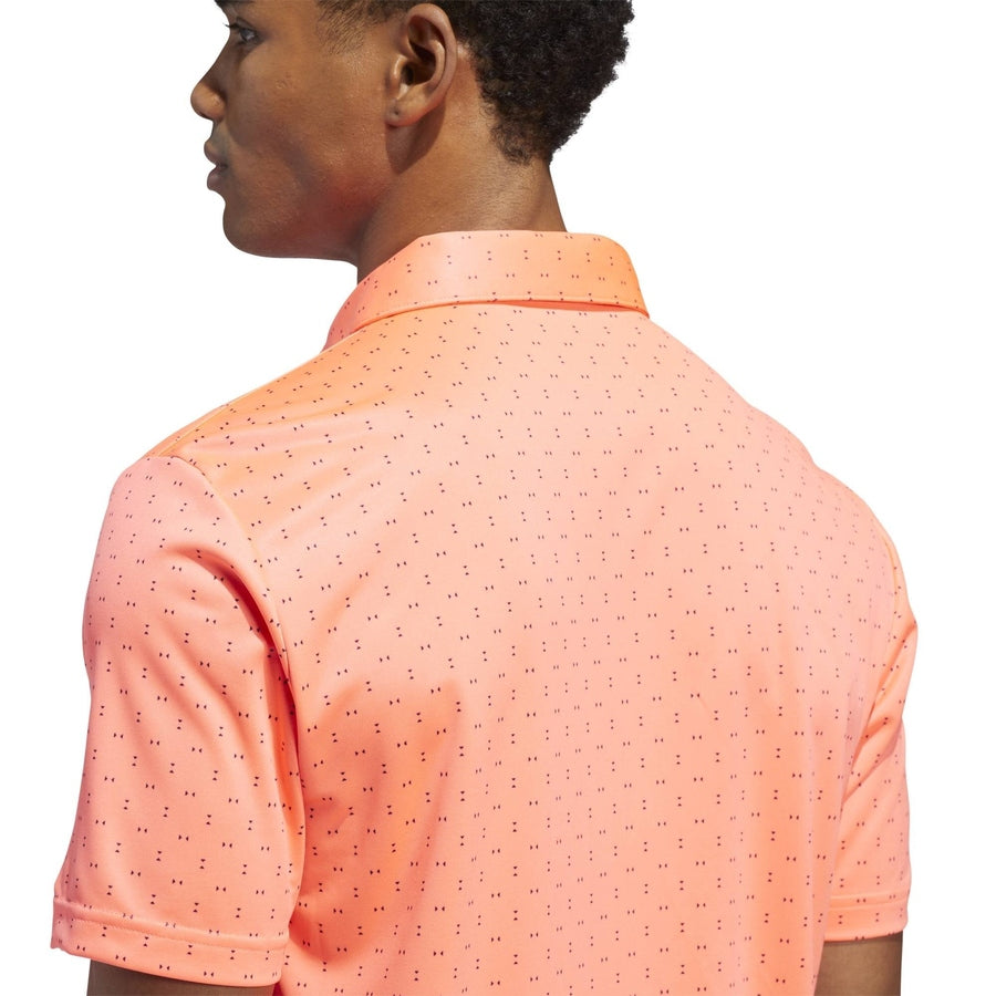 Polo Adidas Performance à imprimé texturé - orange