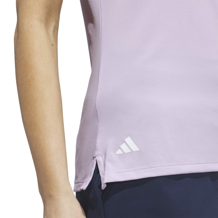 Adidas Ladies Ultimate365 Solid Sleeveless Polo Shirt - Purple