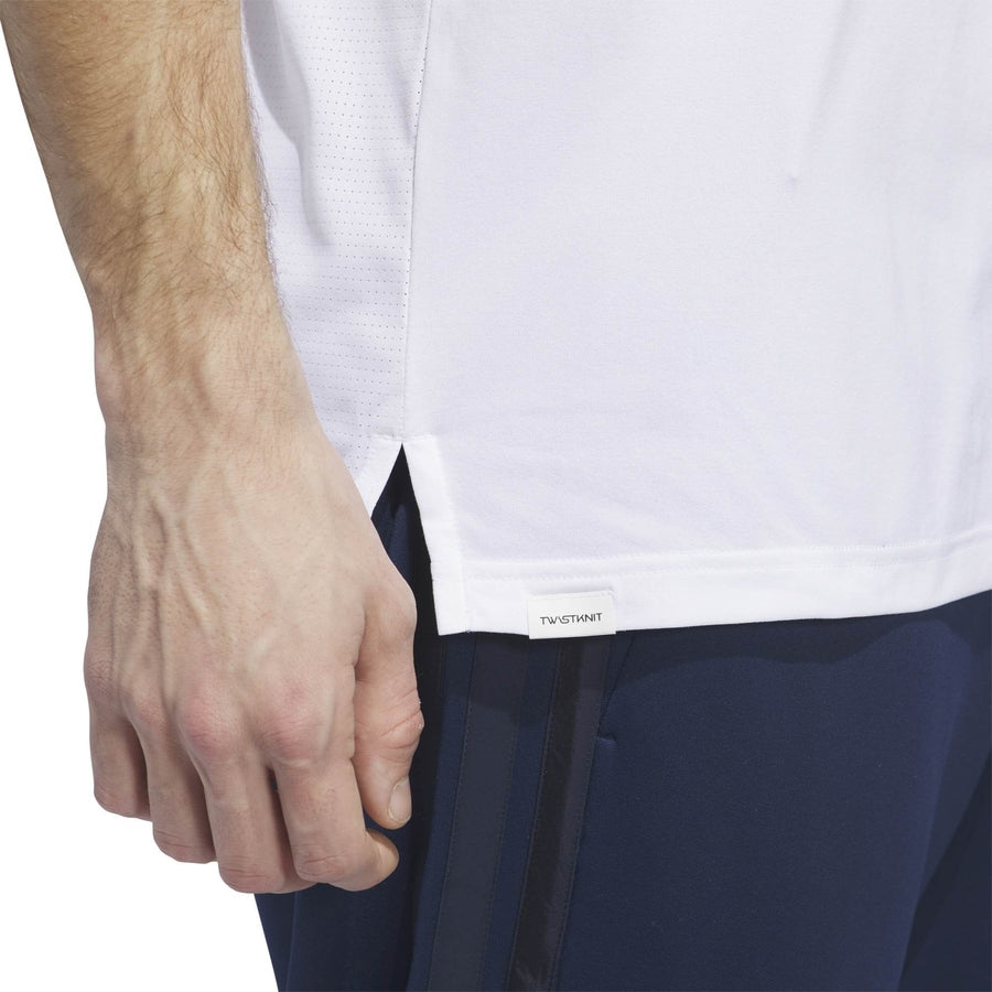 Adidas Beyond The Course Vent Twistknit Polo Shirt - White