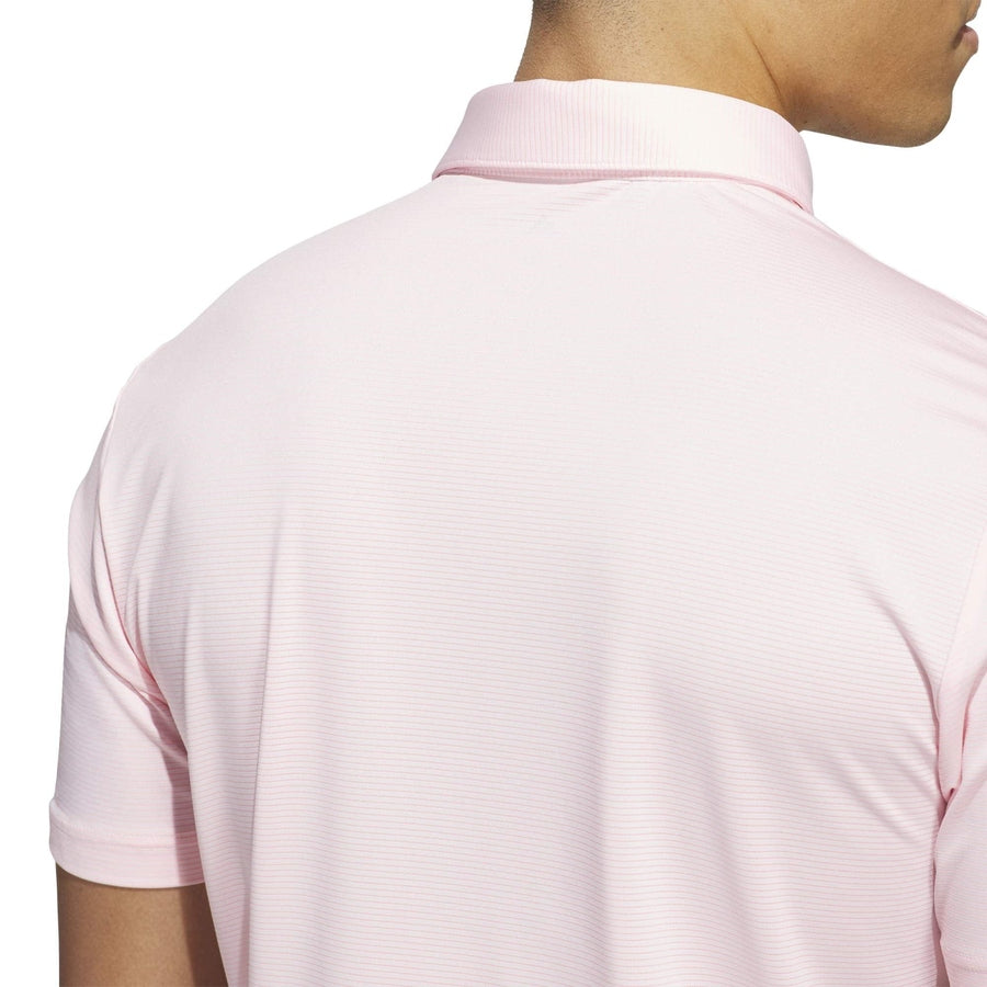 Adidas Ultimate365+ Pencil Stripe Climacool Polo Shirt - Pink