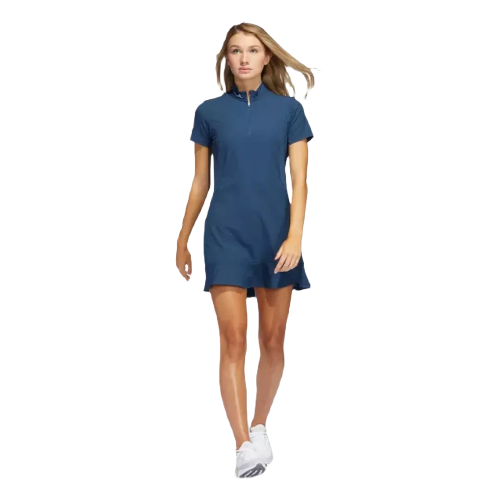 Adidas Ladies Frill Dress - Navy