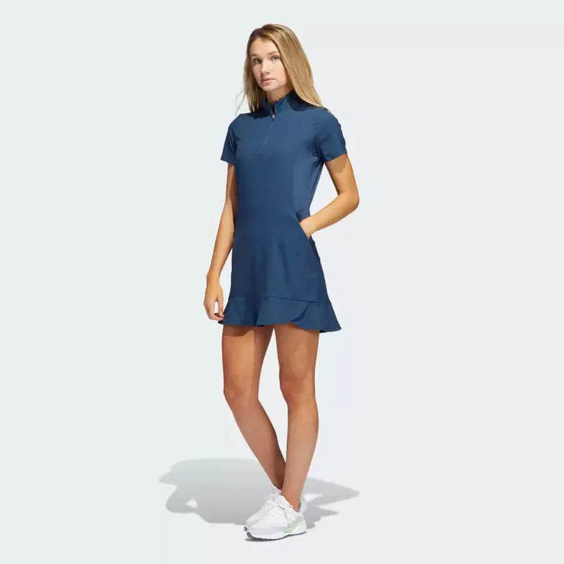 Adidas Ladies Frill Dress - Navy