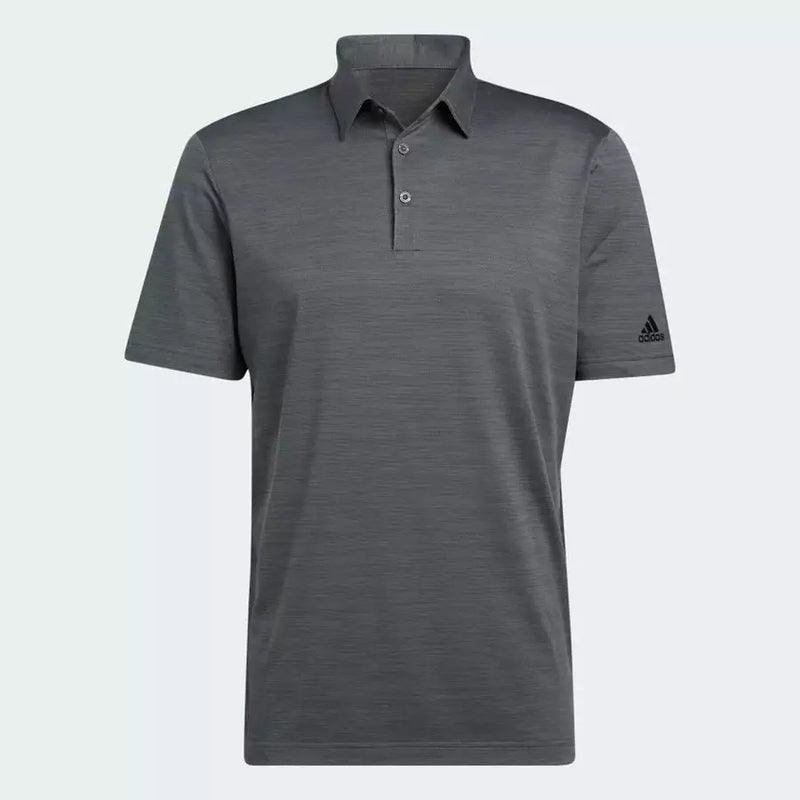 Adidas Space-Dyed Striped Men's Polo Shirt - Grey