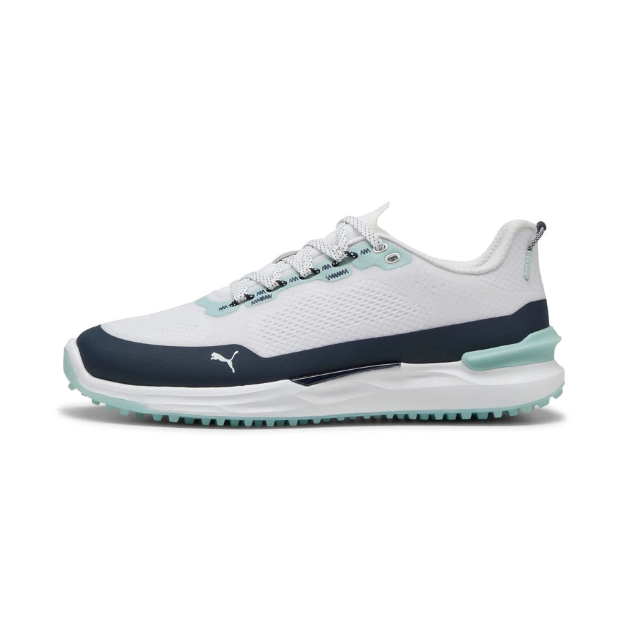 Puma Ignite Elevate X Spikeless Golf Shoes - White/Navy/Mint