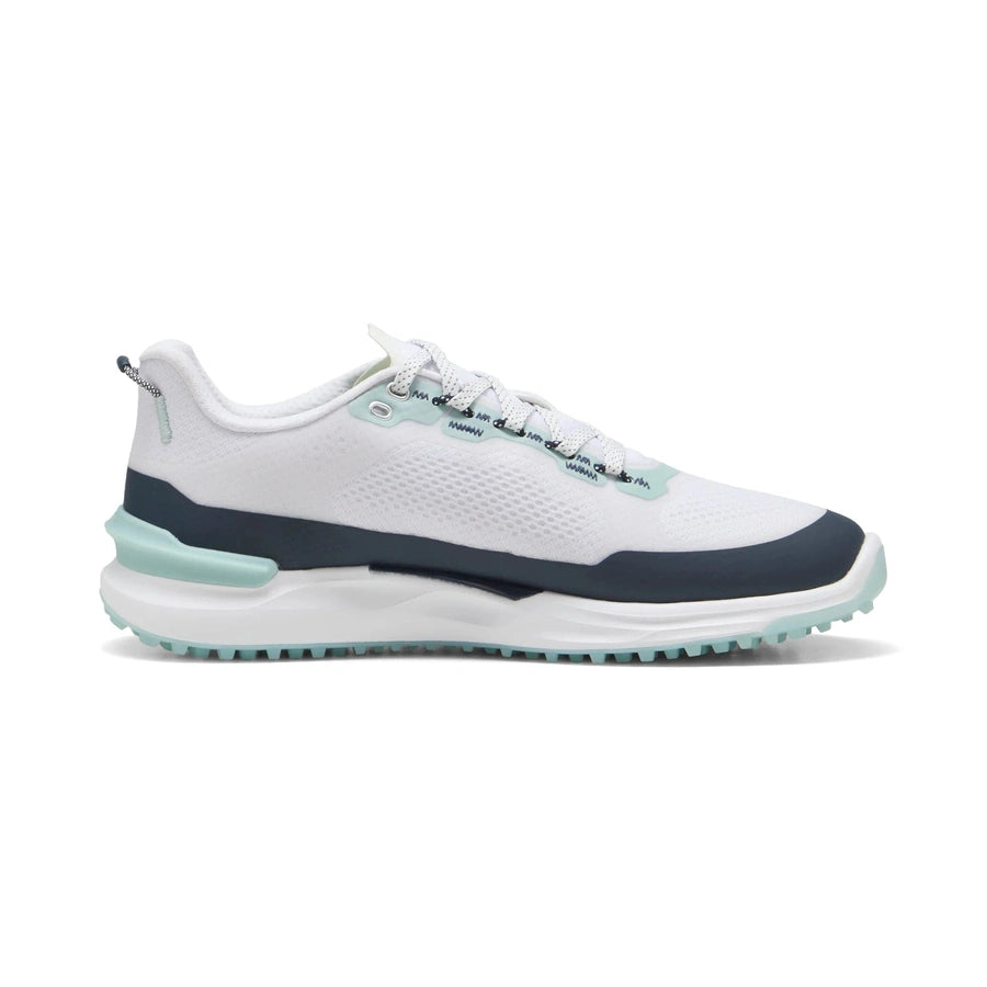 Puma Ignite Elevate X Spikeless Golf Shoes - White/Navy/Mint