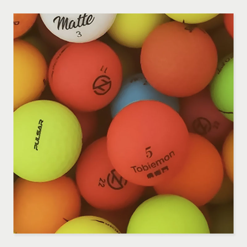 36 Assorted Matte Color Golf Balls - Recycled