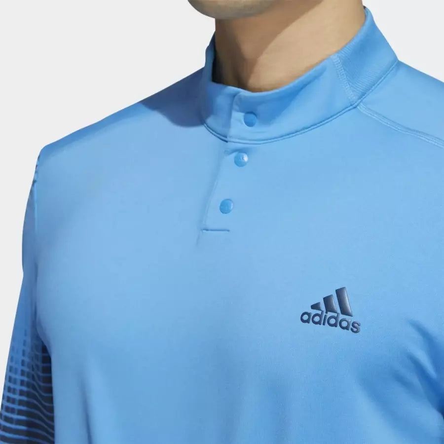 Adidas Statement COLD.RDY Long Sleeve Polo Shirt - Blue