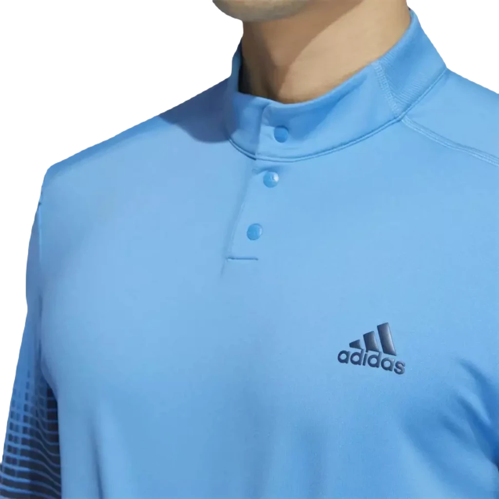 Adidas Statement COLD.RDY Long Sleeve Polo Shirt - Blue