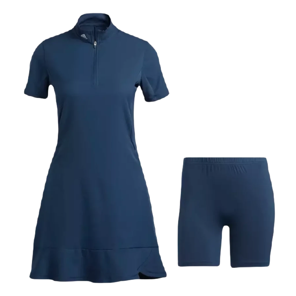 Adidas Ladies Frill Dress - Navy