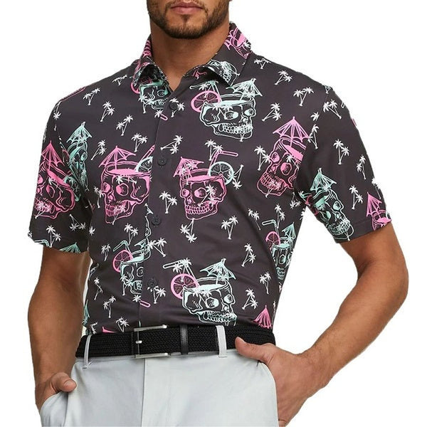 Puma MATTR Tropi-Cool Golf Shirt - Black/Pink | Free Shipping Nat