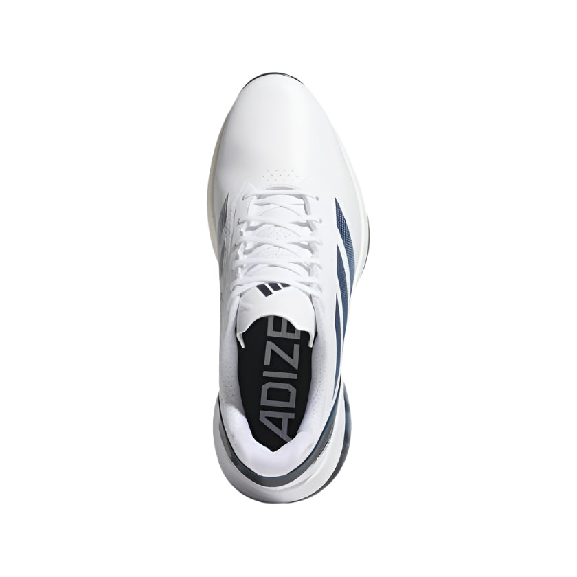 Adidas Adizero ZG Spikeless Golf Shoes - White/Blue | Free