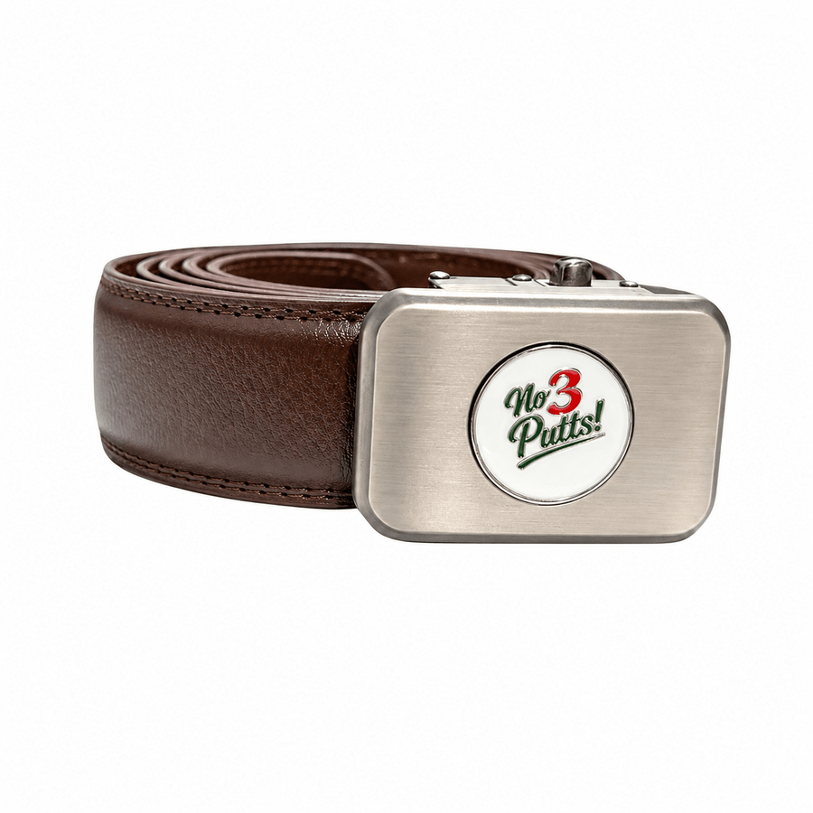 Northern Spirit Leather Ratchet Belt with 3 Ball Markers