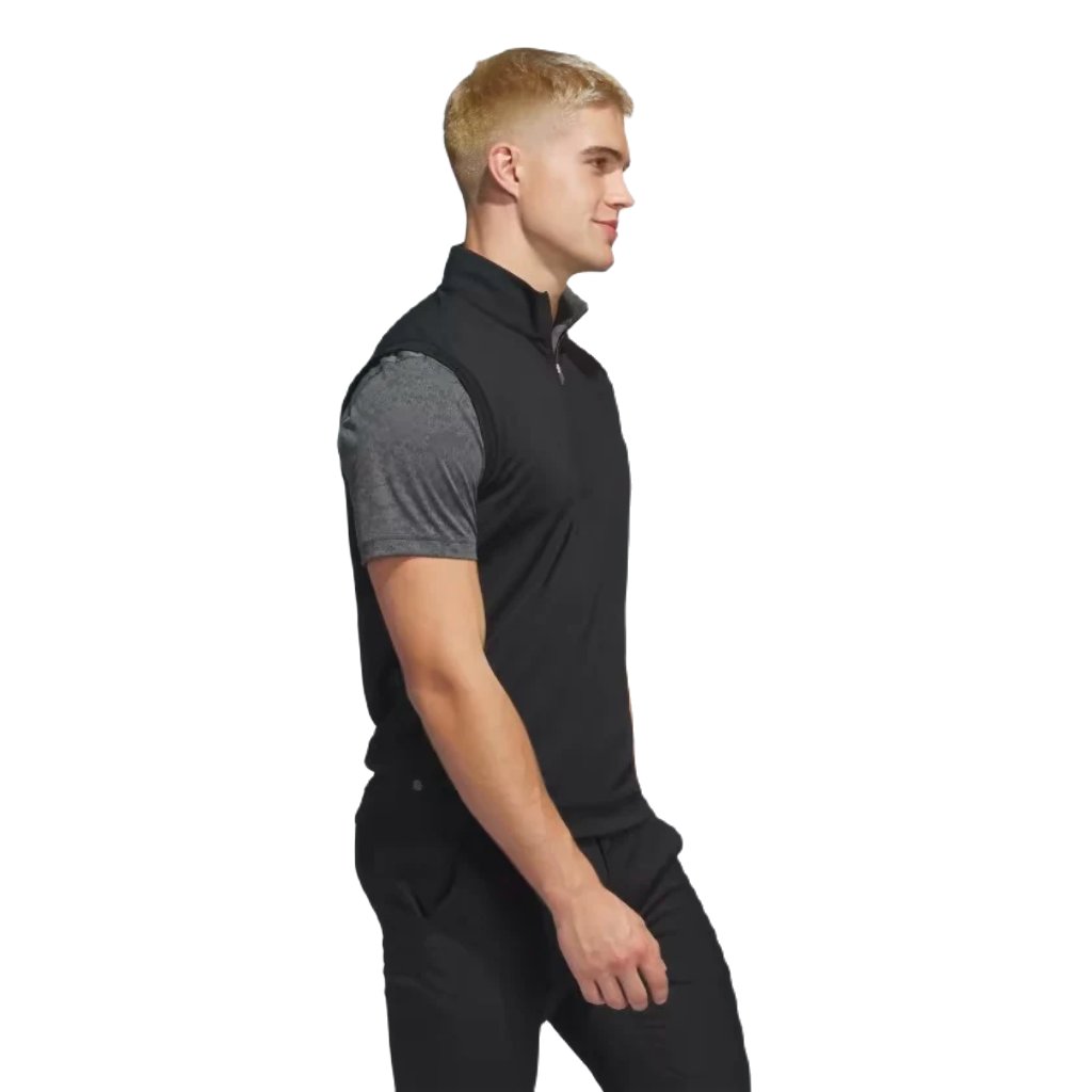 Adidas Elevated 1/4-Zip Pullover Vest - Black