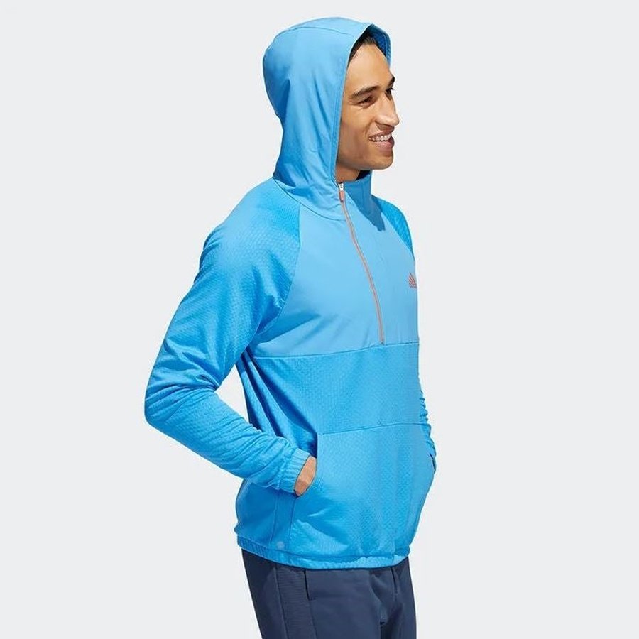 Adidas Fleece Anorak Half-Zip Pullover - Blue