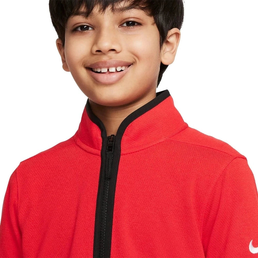 Haut de golf demi-zip Nike Dri-FIT Victory pour grands enfants - Rouge