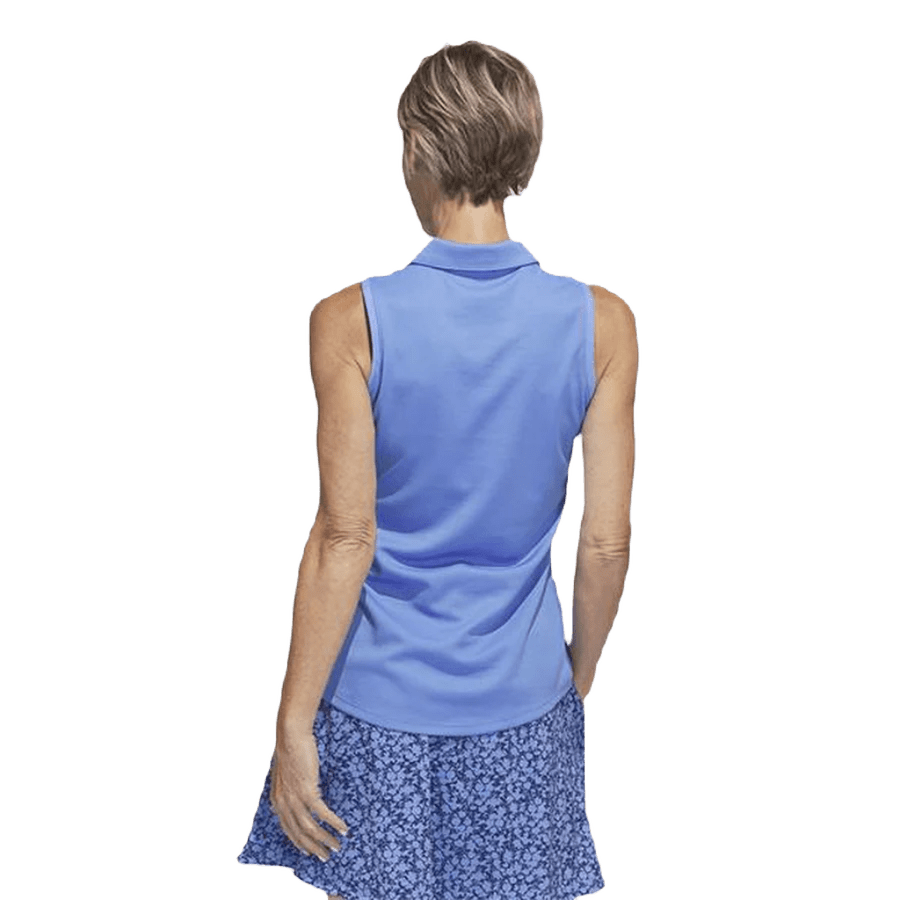 Adidas Ladies Texture Sleeveless Polo Shirt