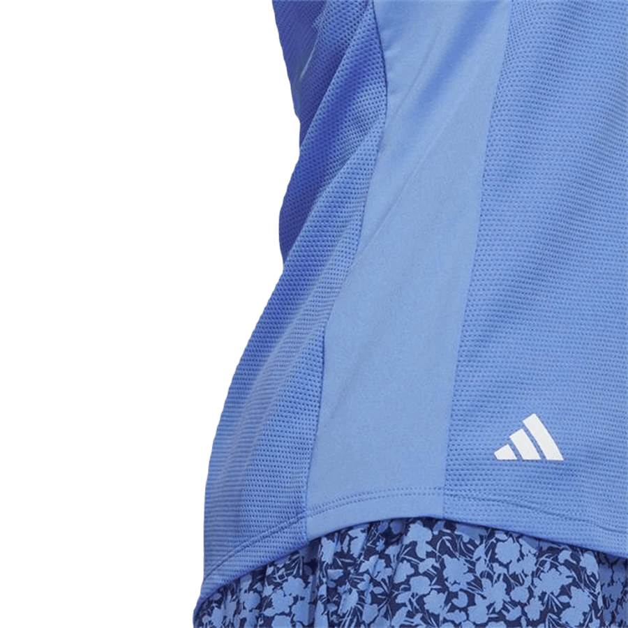 Adidas Ladies Texture Sleeveless Polo Shirt