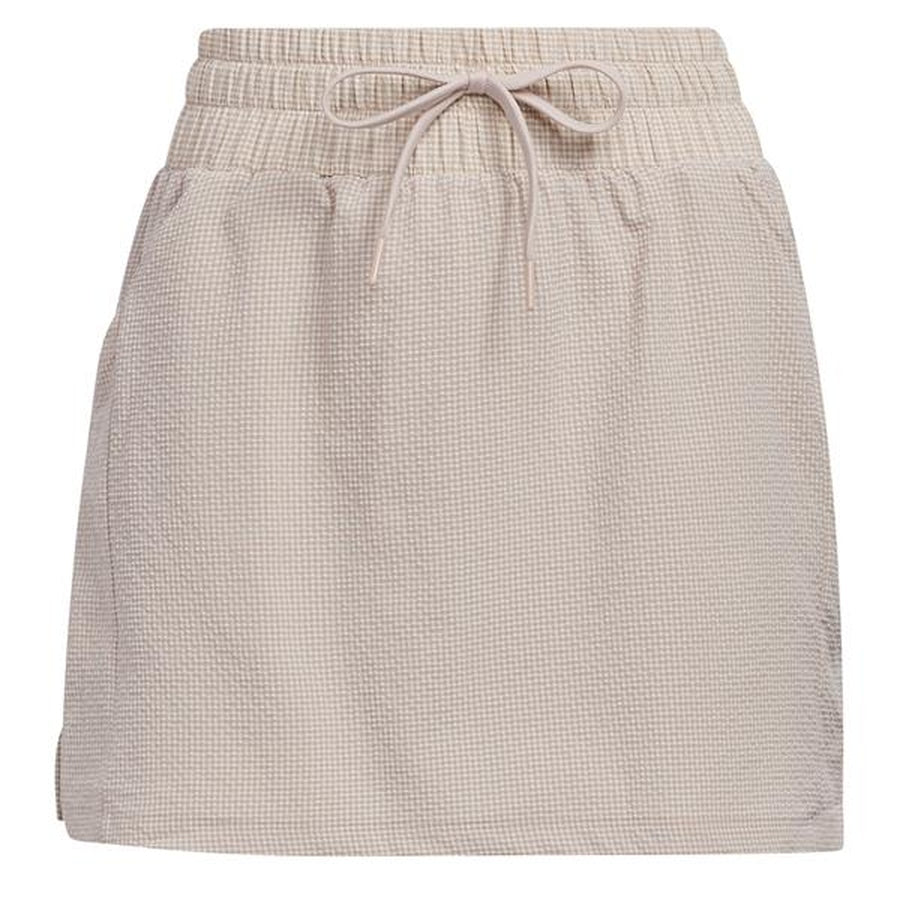 adidas Seersucker 16-Inch Golf Skort - Brown