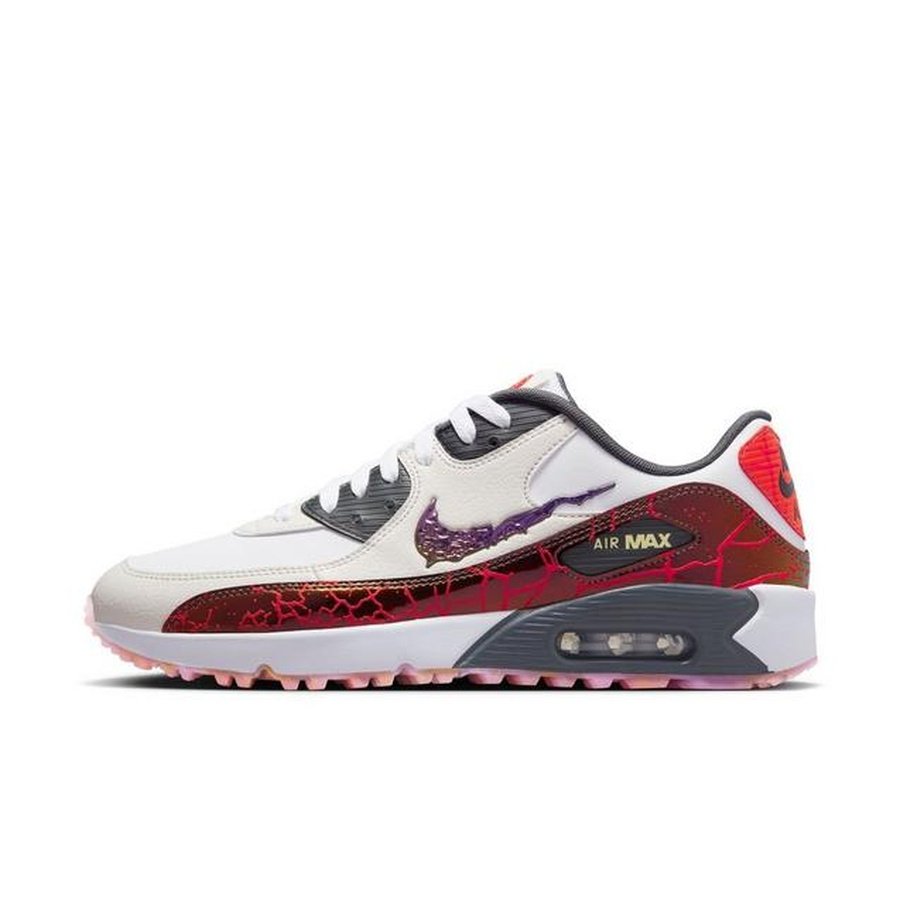 Nike Air Max 90 G NRG Spikeless Golf Shoe - White/Grey/Red
