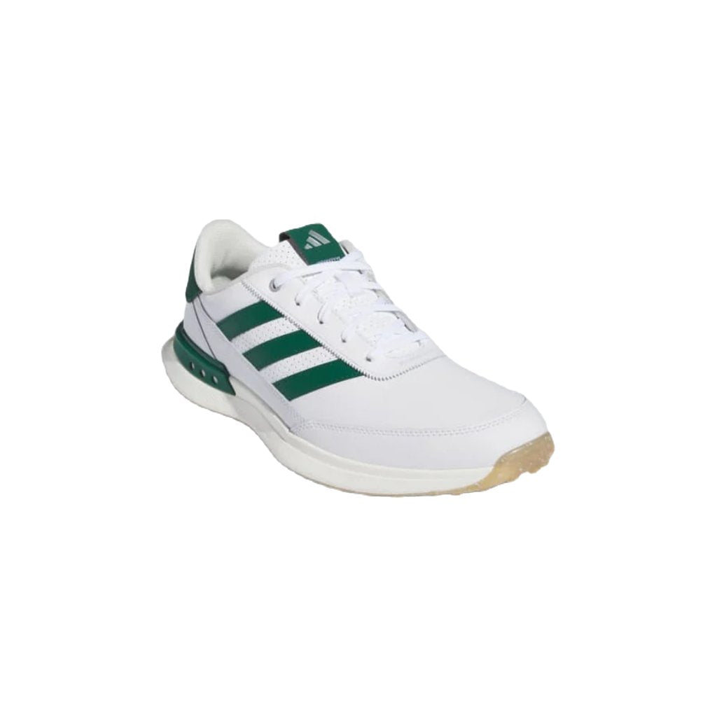 Adidas S2G 24 Spikeless Leather Golf Shoes - White/Green