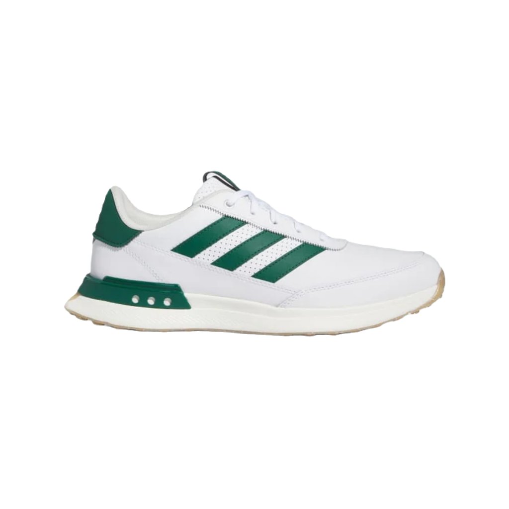 Adidas S2G 24 Spikeless Leather Golf Shoes - White/Green