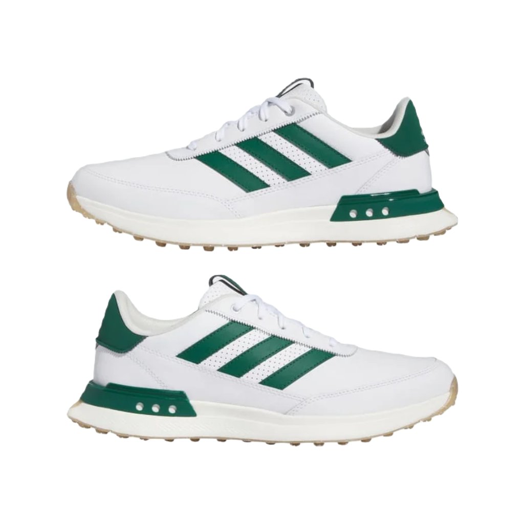 Adidas S2G 24 Spikeless Leather Golf Shoes - White/Green