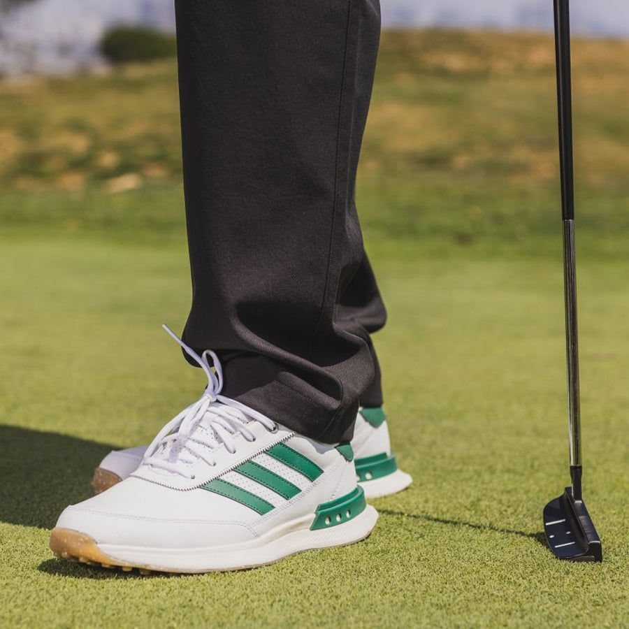 Adidas S2G 24 Spikeless Leather Golf Shoes - White/Green