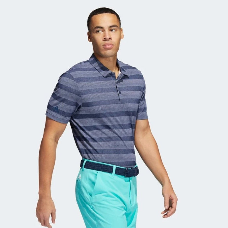 2 Pack Adidas Two-Color Striped Polo Shirts