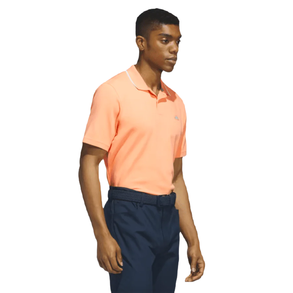 Adidas 2023 Go-To Pique Golf Polo Shirt - Orange