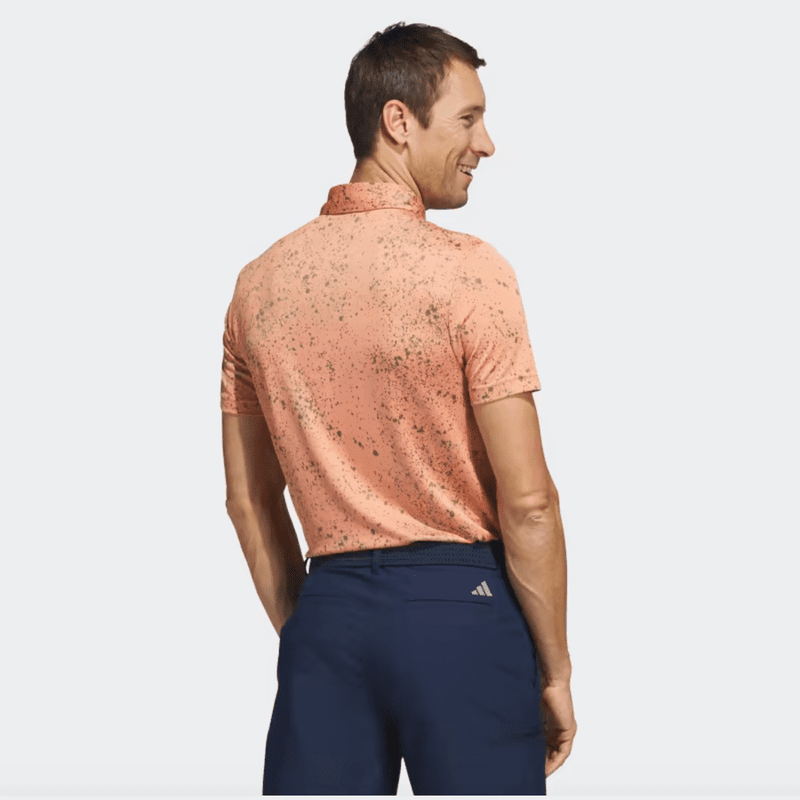 Adidas 2023 Jacquard Golf Polo Shirt - Orange
