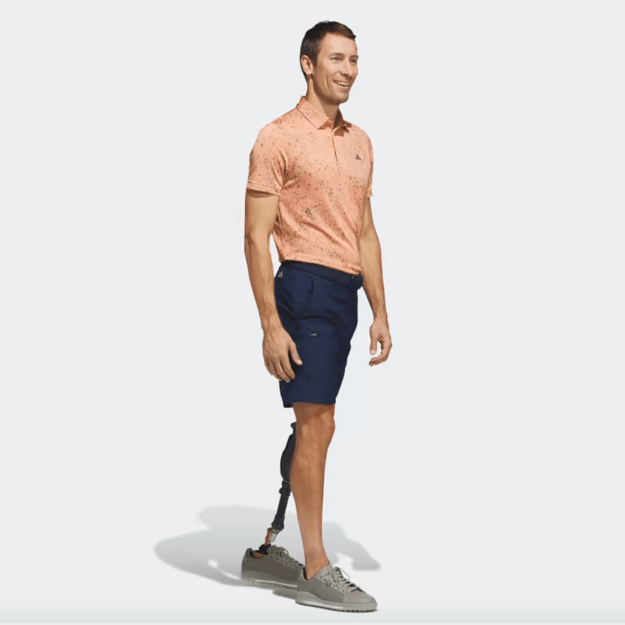 Adidas orange golf sales shirt