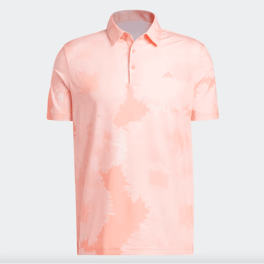 Adidas 2023 Flower Mesh Golf Polo Shirt - Orange