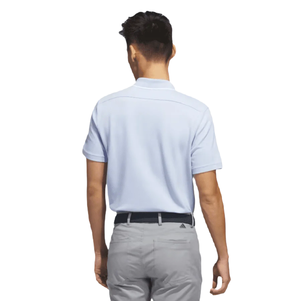 Adidas 2023 Go-To Pique Golf Polo Shirt - Blue