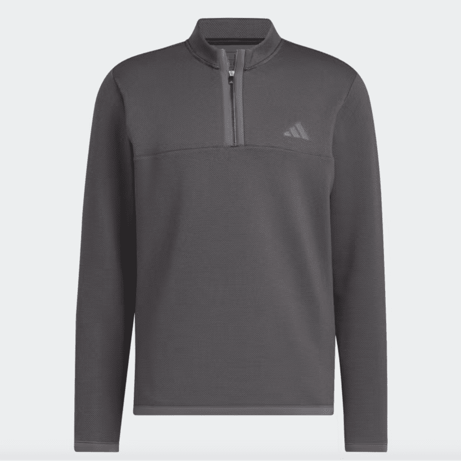 Adidas 2023 Microdot 1 4 Zip Golf Pullover Black