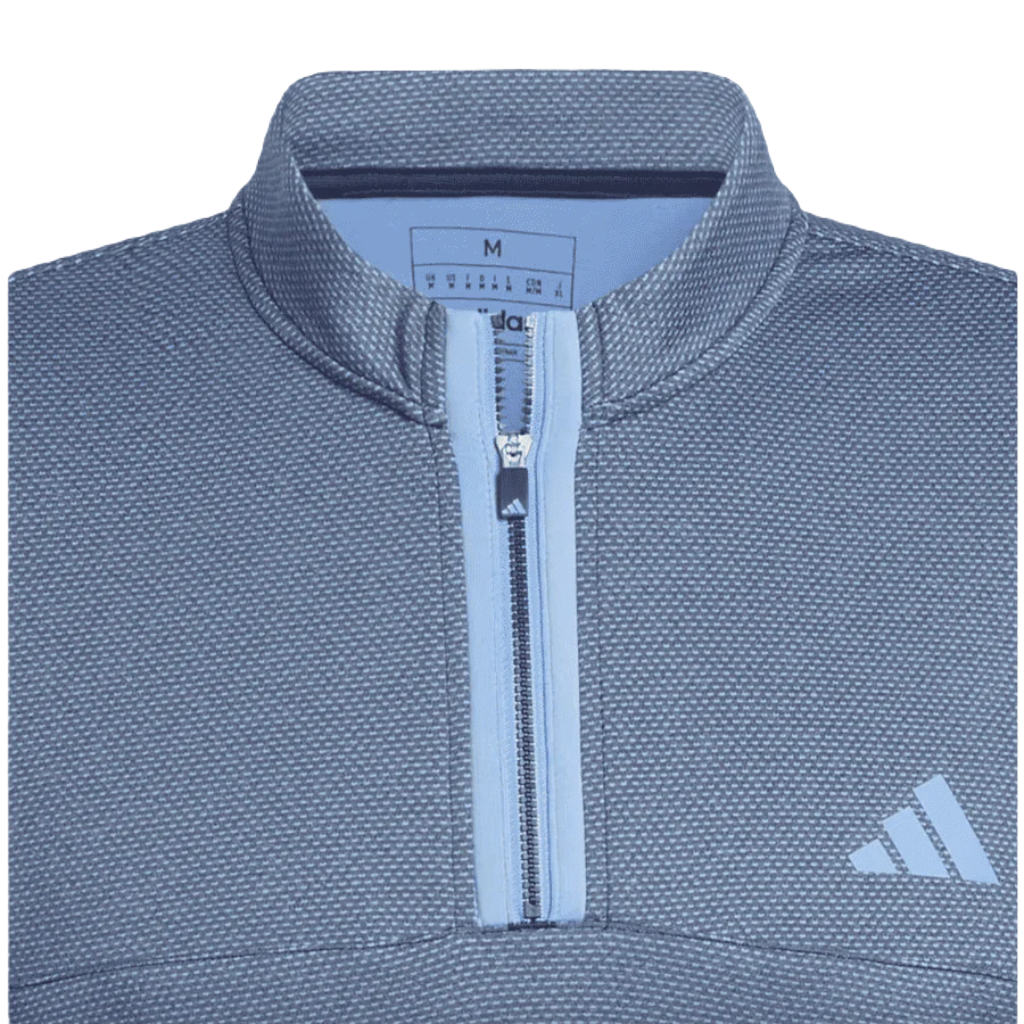 Adidas 2023 Microdot 1 4 Zip Golf Pullover Navy