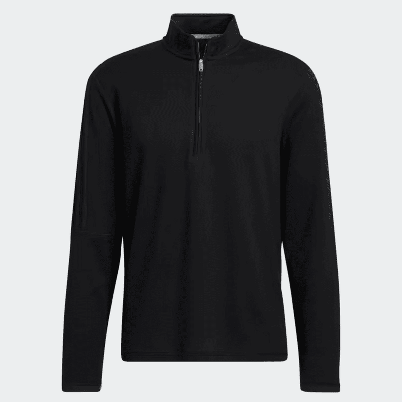 Adidas 3-Stripes Quarter-Zip Pullover - Black