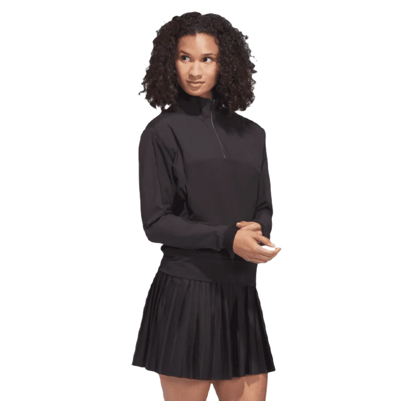 Adidas Ladies Ultimate365 Tour 1/4 Zip Golf Pullover - Black