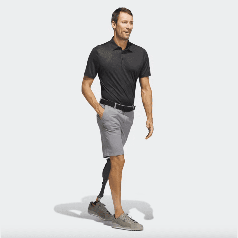 Adidas 2023 Ultimate365 Allover Print Golf Shirt - Black