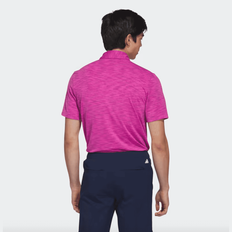 Adidas 2023 Space Dye Golf Men's Polo Shirt - Pink