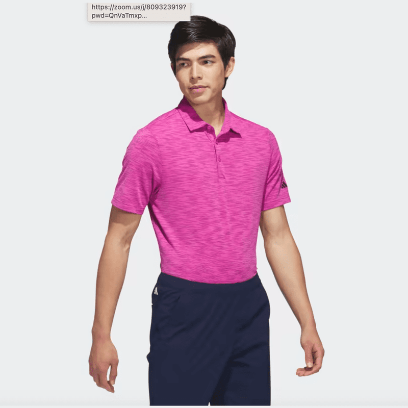 Adidas 2023 Space Dye Golf Men's Polo Shirt - Pink