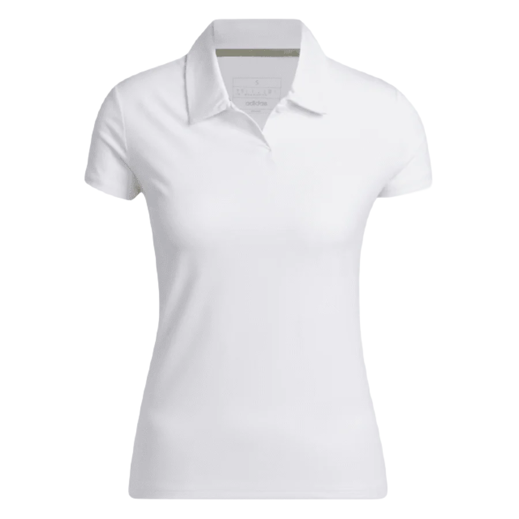 Adidas Ladies Go-To Heathered Polo Shirt - White