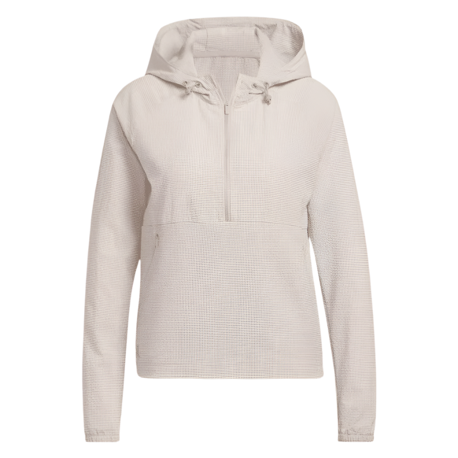 Adidas Ladies Seersucker 1 4 Zip Golf Hoodie Brown Free Shipp