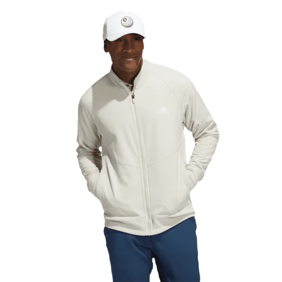 Adidas Beige Statement Full Zip Jacket Free Shipping Nationwide